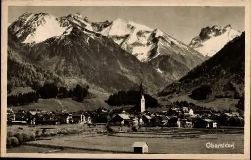 Ak Oberstdorf im Oberallgäu, Gesamtansicht