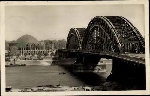 Ak Düsseldorf am Rhein, Rheinbrücke, Aufnahme von Rolf Keilner