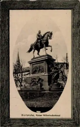 Ak Karlsruhe in Baden, Kaiser Wilhelmdenkmal