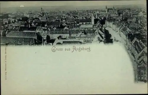 Ak Augsburg in Schwaben, Stadtpanorama