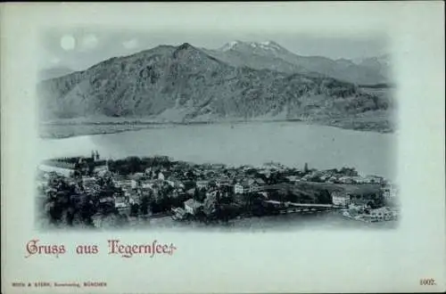 Ak Tegernsee in Oberbayern, Panorama