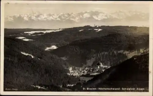 Ak Sankt Blasien im Schwarzwald, Alpen, Panoarma