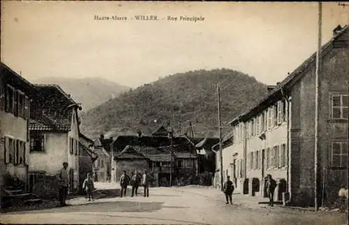 Ak Willer Weiler Alsace Haut Rhin, Rue Principale