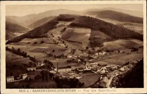 Ak Sainte Croix aux Mines Heiligkreuz Elsass Haut Rhin, Vue sur Saint-Blaise