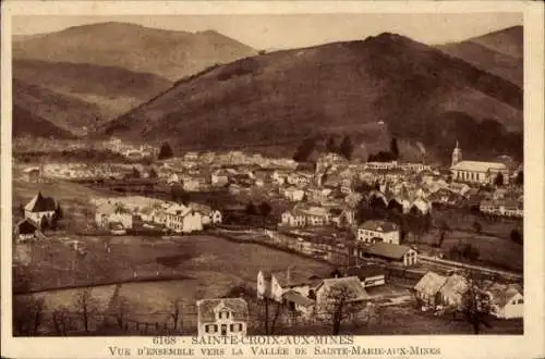 Ak Sainte Croix aux Mines Heiligkreuz Elsass Haut Rhin, Gesamtansicht, Markirch