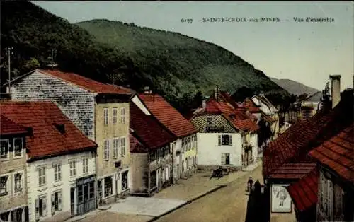 Ak Sainte Croix aux Mines Heiligkreuz Elsass Haut Rhin, Teilansicht