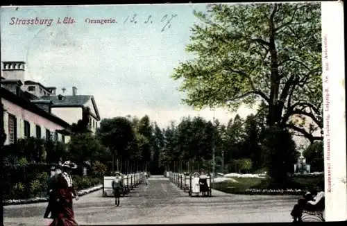 Ak Strasbourg Straßburg Elsass Bas Rhin, Orangerie