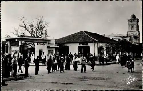 Ak Khenchela Algerian, Rue Lamoriciere, Rue de Paris