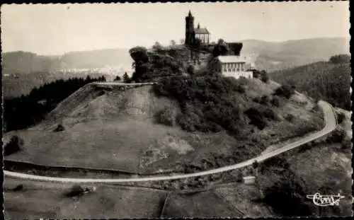 Ak Dagsburg Dabo Lothringen Moselle, Vue aerienne, Hotel Au Rocher