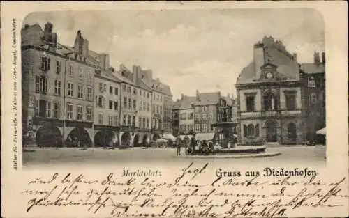 Ak Thionville Diedenhofen Lothringen Moselle, Marktplatz