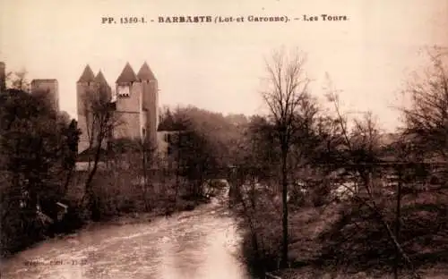 Ak Barbaste Lot et Garonne, Les Tours