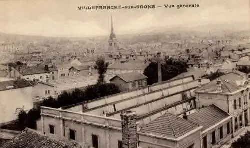Ak Villefranche sur Saône Rhône, Vue generale, Dächer