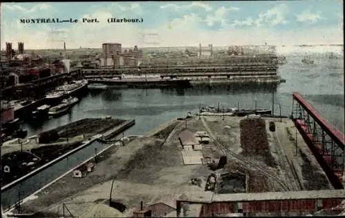 Ak Montreal Quebec Kanada, Hafen