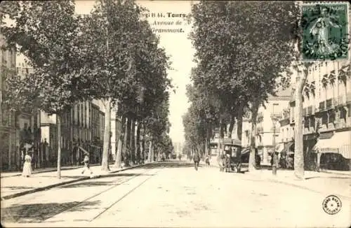 Ak Tours Indre et Loire, Straßenpartie