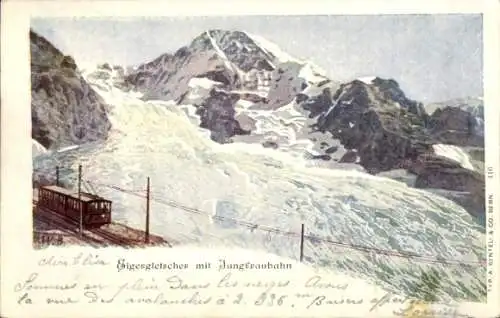 Künstler Litho Kanton Bern, Eigergletscher, Jungfraubahn
