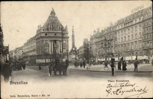 Ak Brüssel Brüssel, Place Brouckère