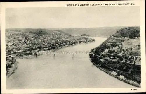 Ak Pennsylvania USA, Allegheny River und Freeport
