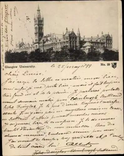 Ak Glasgow Schottland, Universität