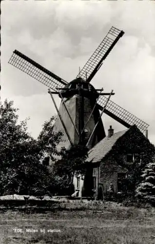 Ak Ede Gelderland Niederlande, Windmühle