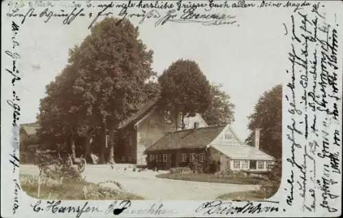 Foto Ak Eutin in Ostholstein, Partie an einem Bauernhaus