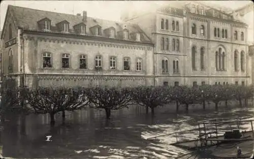 Foto Ak Boppard am Rhein, Teilansicht bei Hochwasser