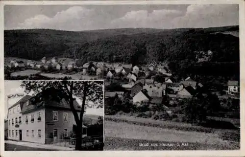 Ak Hausen über Aar Aarbergen im Taunus, Gesamtansicht, Gasthof zum Taunus