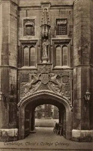 Ak Cambridge Ostengland, Christ's College Gateway