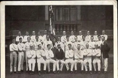 Ak Rompilgerfahrt des E. T. B., Mühlhauser Turnerriege