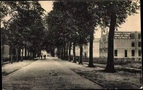 Ak Meppel Drenthe Niederlande, Stationsweg, Fabrik