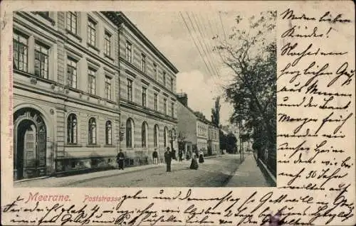 Ak Meerane in Sachsen, Poststraße