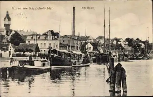 Ak Kappeln an der Schlei, Am Hafen