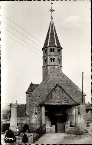 Ak Loche Saône-et-Loire, romanische Kirche