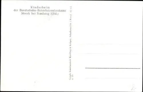 Ak Streek Sandkrug Hatten in Oldenburg, Kinderheim, Bastelstunde im Freien