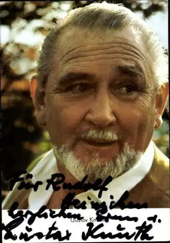 Ak Schauspieler Gustav Knuth, Portrait, Autogramm