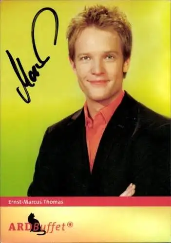 Ak Schauspieler Ernst-Marcus Thomas, Portrait, Autogramm, ARD-Buffet