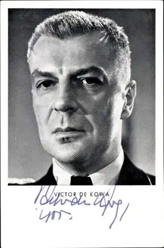 Ak Schauspieler Victor de Kowa, Portrait, Autogramm, des Teufels General