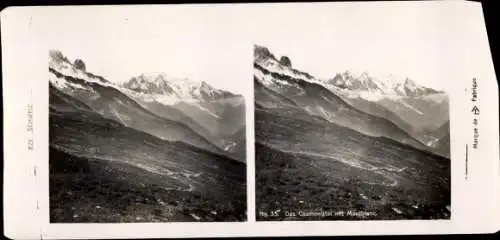 Stereo Foto Chamonix Mont Blanc Haute Savoie, Gebirge