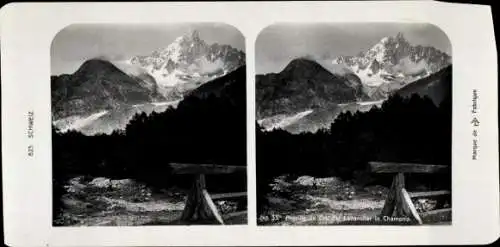 Stereo Foto Lavancher Chamonix Haute Savoie, Aiguille, Gebirge