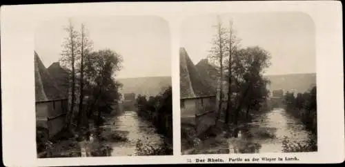 Stereo Foto Lorch im Rheingau Hessen, Partie an der Wisper