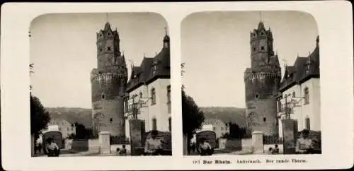 Stereo Foto Andernach im Landkreis Mayen Koblenz, Der runde Turm