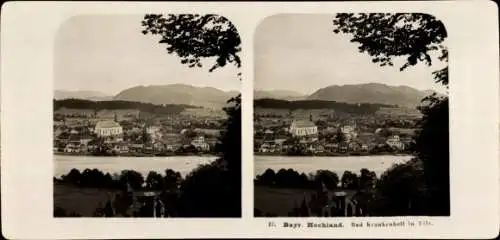 Stereo Foto Bad Tölz in Oberbayern, Krankenheil, Bayrisches Hochland