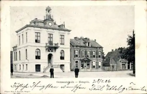 Ak Hengelo Overijssel Niederlande, Rathaus