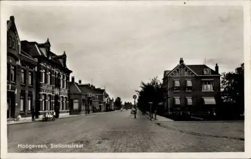 Ak Hoogeveen Drenthe, Stationsstraat