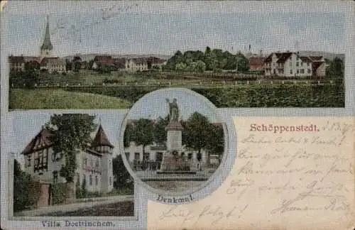 Ak Schöppenstedt in Niedersachsen, Villa Doettinchen, Denkmal, Totalansicht