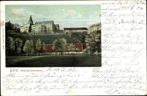 Ak Gera in Thüringen, Schloss Osterstein
