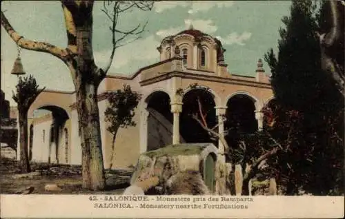 Ak Saloniki Thessaloniki Griechenland, Monastere pris des Remparts