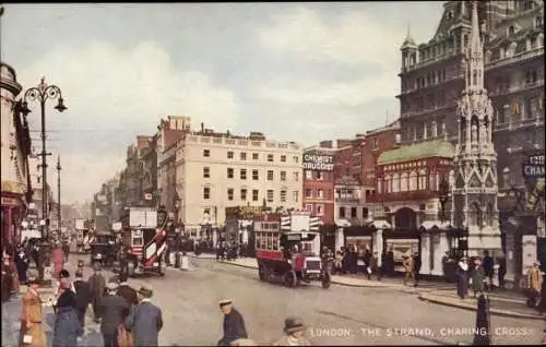 AK London City England, The Strand, Charing Cross, Autos, Apotheke, Apotheker