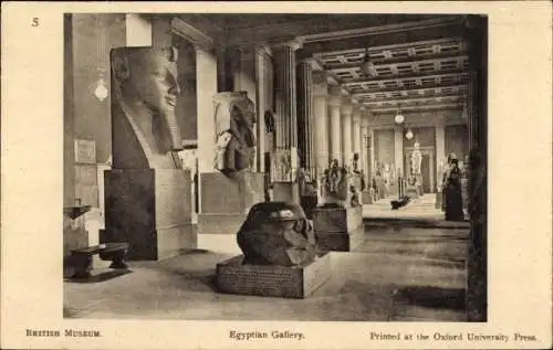 Ak London City England, British Museum, Egyptian Gallery