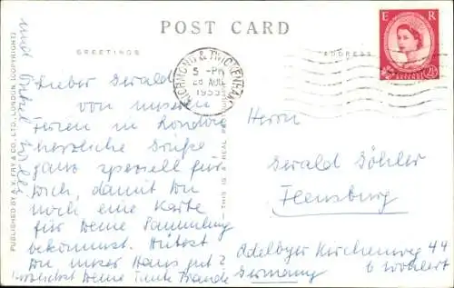 Ak London City England, Luftaufnahme der Themse