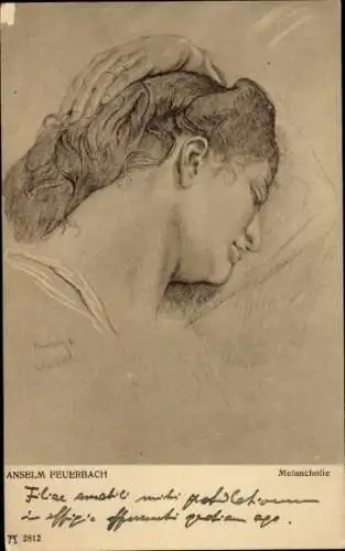 Künstler Ak Feuerbach, A., Melancholie